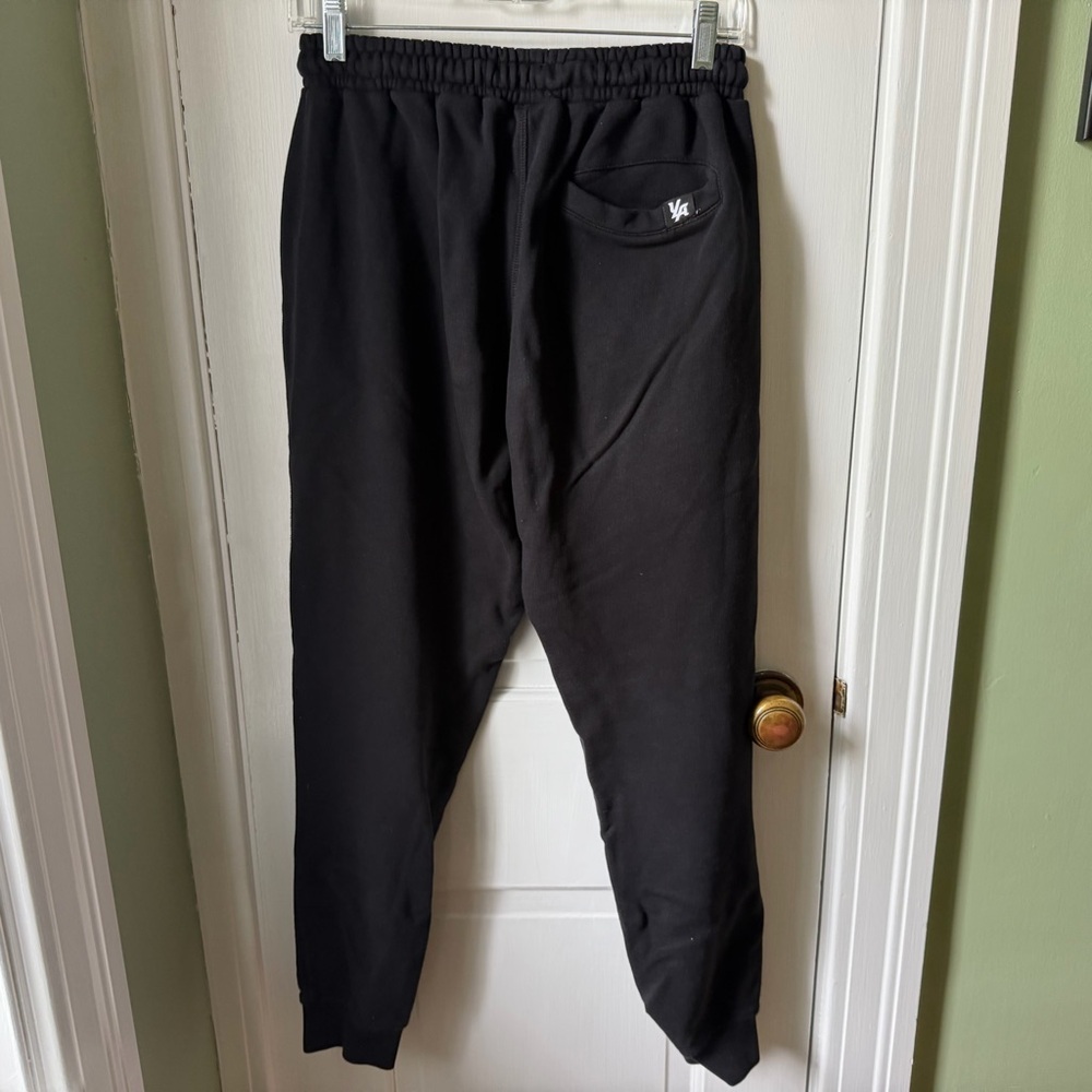 YoungLA Black Elastic Drawstring Jogger Sweatpants Men’s Size Medium - Picture 2 of 5